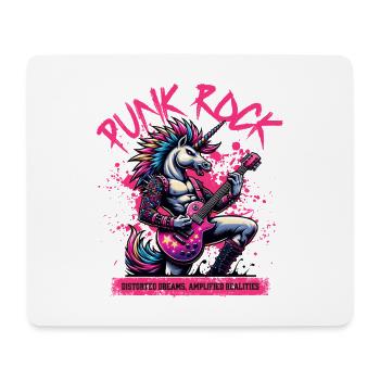 Punk Rock Rebellion Einhorn - Mousepad (Querformat) - Weiß - Vorne