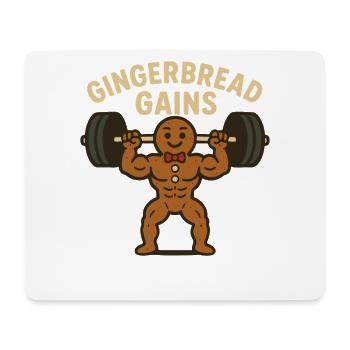 Lebkuchen bekommt lustige Weihnachtsfeiertage - Mousepad (Querformat) - Weiß - Vorne