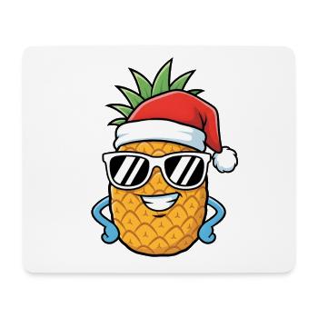 Weihnachten Ananas Kunst - Mousepad (Querformat) - Weiß - Vorne