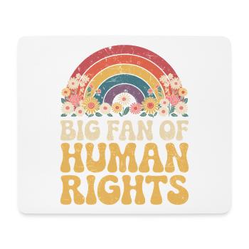 Grand fan des droits de l’homme Social - Tapis de souris (format paysage) - blanc - Devant
