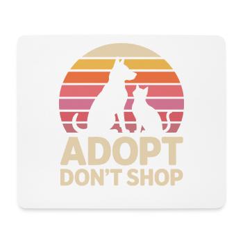 Adopt Don't Shop: Tierliebe Statement - Mousepad (Querformat) - Weiß - Vorne