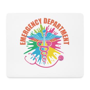 Buntes Notfall Emblem - Mousepad (Querformat) - Weiß - Vorne