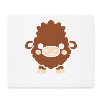 Bison - Mousepad (Querformat) - Weiß - Vorne