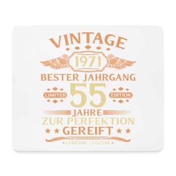 55. Geburtstag Lebende Legende seit 1971 - Mousepad (Querformat) - Weiß - Vorne