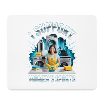 Je soutiens le bootleg inportable du sport féminin - Tapis de souris (format paysage) - blanc - Devant