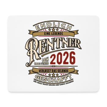 Retraité 2026 - Retraite - Mug pension - Tapis de souris (format paysage) - blanc - Devant