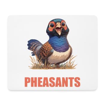Fasane Fasan - Mousepad (Querformat) - Weiß - Vorne