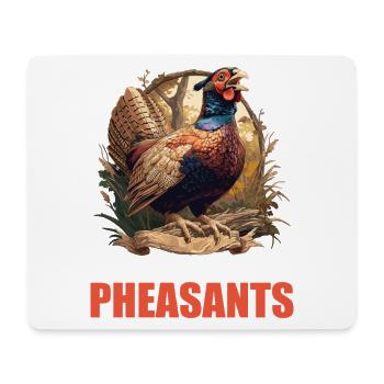 Fasane Fasan - Mousepad (Querformat) - Weiß - Vorne