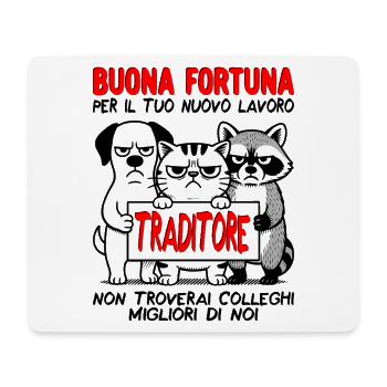 Changement d’emploi, nouvel emploi, collègue, bonne chance - Tapis de souris (format paysage) - blanc - Devant