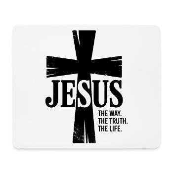 Jesus The Way The Truth The Life - Mouse Pad (horizontal) - white - Front