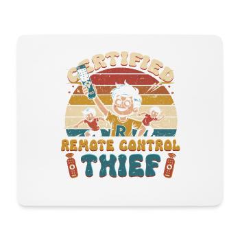 Geschwister Bruder Schwester Remote Control Thief - Mousepad (Querformat) - Weiß - Vorne