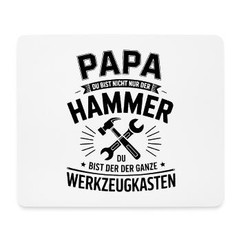 Papa Hammer – Le héros de la boîte à outils - Tapis de souris (format paysage) - blanc - Devant