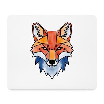 Geometrischer Aquarellfuchs Fuchs Wasserfarben - Mousepad (Querformat) - Weiß - Vorne