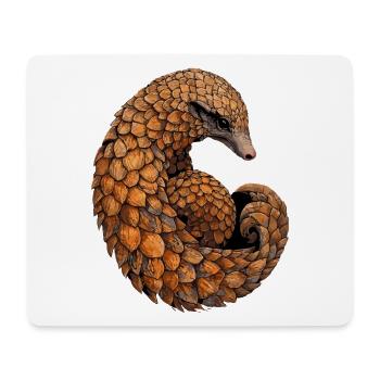 Pangolin Schuppentier Tannenzapfentier Pangoline - Mousepad (Querformat) - Weiß - Vorne