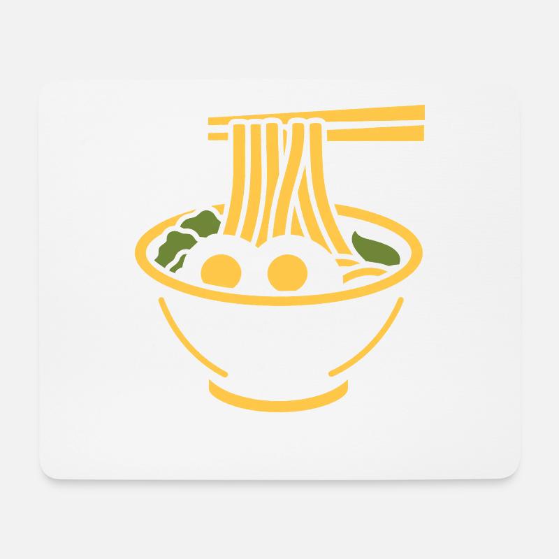 Ramen - Mousepad (Querformat) - Weiß
