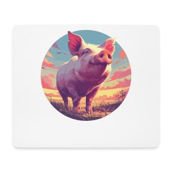 Pig Pig - Mouse Pad (horizontal) - white - Front