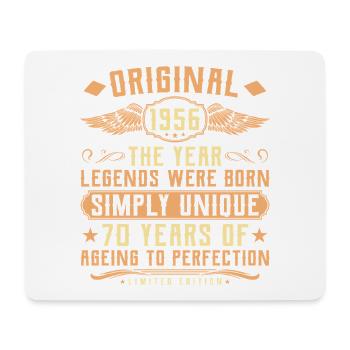 Original 1956 Vintage Legend 70th Birthday - Mouse Pad (horizontal) - white - Front