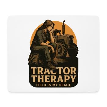 Tractor Therapy Field Is My Peace - Mouse Pad (horizontal) - white - Front