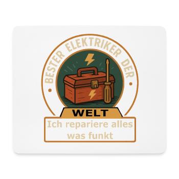 World I repair everything that sparks - Mouse Pad (horizontal) - white - Front