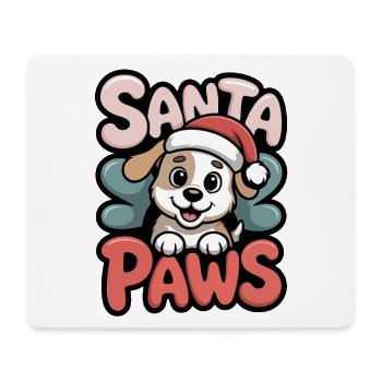Santa Paws – Cute Christmas Dog, Gift - Mouse Pad (horizontal) - white - Front