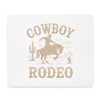 Western Vintage Cowboy - Tapis de souris (format paysage) - blanc - Devant