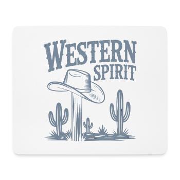 Western Spirit – Vintage Cowboy - Mousepad (Querformat) - Weiß - Vorne