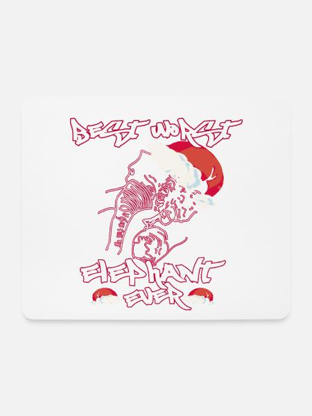 worst ever elefant geschenk zitat  - Mousepad (Querformat) - Weiß
