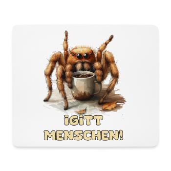 Coffee Spider Wit - Mouse Pad (horizontal) - white - Front