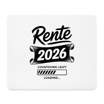 Rente2026 Countdown Laden - Mousepad (Querformat) - Weiß - Vorne