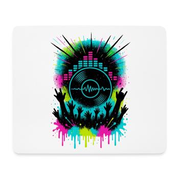 Festival de musique Audience Equalizer Vinyle Wave - Tapis de souris (format paysage) - blanc - Devant