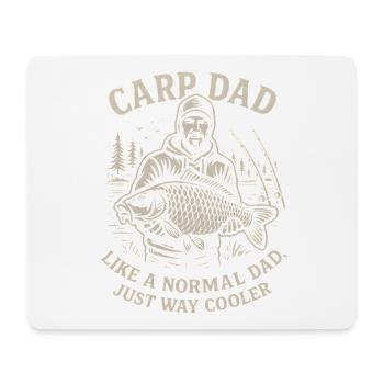 Papa carpe : plus cool que les papas normaux - Tapis de souris (format paysage) - blanc - Devant