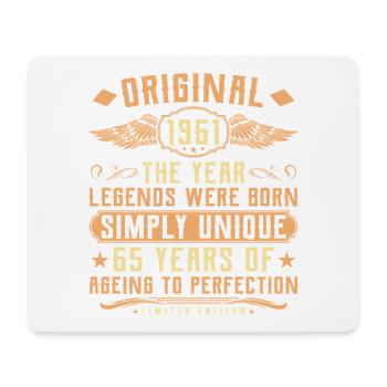 Original 1961 Vintage Legend 65ème Anniversaire - Tapis de souris (format paysage) - blanc - Devant