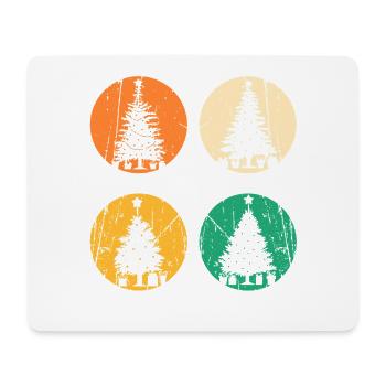 Weihnachtsmann Weihnachtsbaum Weihnachten - Mousepad (Querformat) - Weiß - Vorne