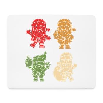 Weihnachtsmann Weihnachtsbaum Weihnachten - Mousepad (Querformat) - Weiß - Vorne
