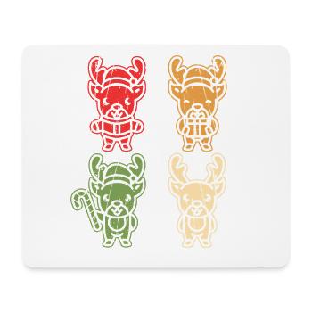 Weihnachtsmann Rentier Weihnachten - Mousepad (Querformat) - Weiß - Vorne