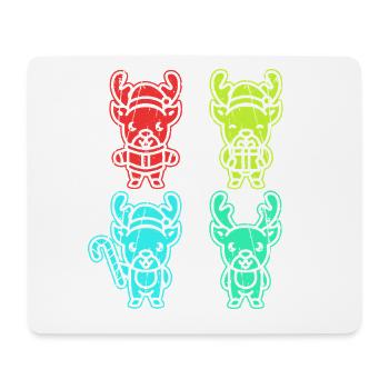 Weihnachtsmann Rentier Weihnachten - Mousepad (Querformat) - Weiß - Vorne