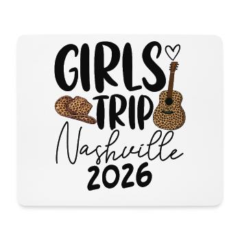 Voyage entre filles Nashville 2026 - Tapis de souris (format paysage) - blanc - Devant