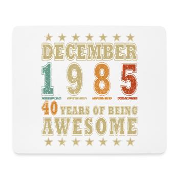 1985 December Birthday Gift - Mouse Pad (horizontal) - white - Front