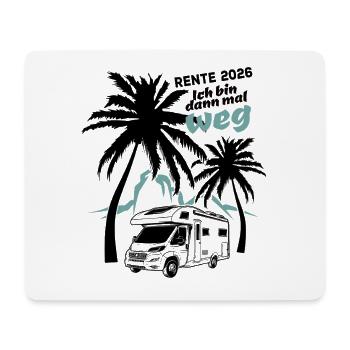 Ich bin dann mal weg | Rente 2026 - Palmen Camper - Mousepad (Querformat) - Weiß - Vorne