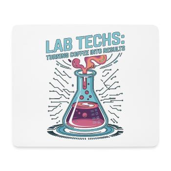 Techniciens de laboratoire transformant le café en résultats Phlébotomistes - Tapis de souris (format paysage) - blanc - Devant