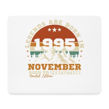 November 1995 Vintage Retro Birthday - Mouse Pad (horizontal) - white - Front