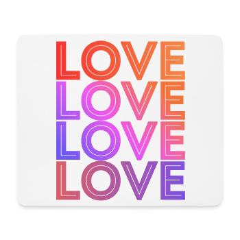 LOVE Text Font Design Gradient Typo - Mouse Pad (horizontal) - white - Front
