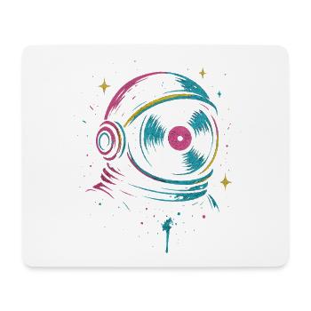 Space Vinyl Astronaut, son Cosmic DJ - Tapis de souris (format paysage) - blanc - Devant