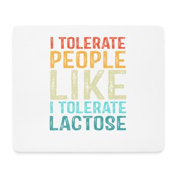 Flatulence, allergie au lait, intolérance au lactose - Tapis de souris (format paysage) - blanc - Devant