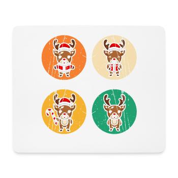 Weihnachtsmann Rentier Weihnachten - Mousepad (Querformat) - Weiß - Vorne