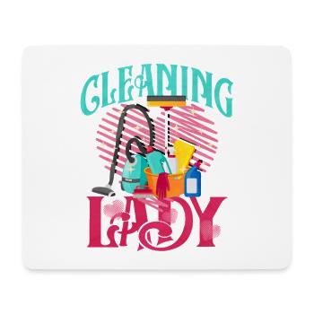 Putzheldin Retro Motiv Reinigung - Mousepad (Querformat) - Weiß - Vorne