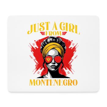 Nur ein Mädchen aus Montenegro - Mousepad (Querformat) - Weiß - Vorne