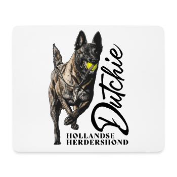 Berger hollandais - Dutchie - Tapis de souris (format paysage) - blanc - Devant