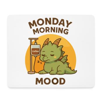 Tired Dragon Monday Morning Coffee Mood - Mouse Pad (horizontal) - white - Front