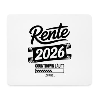 Rente 2026 Countdown Grafik - Mousepad (Querformat) - Weiß - Vorne